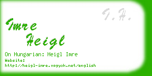 imre heigl business card